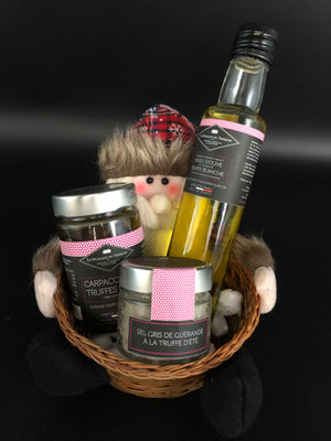 Panier Père Noël et ses produits dérivés à la truffe / idée cadeau originale pour Noël